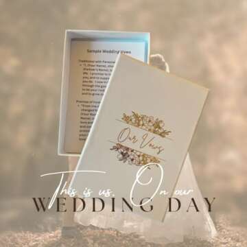 MC2CDesigns Vow Books for Wedding(Pack of 2) His and Her Vows Book-Vow Renewal Hardback Books-25 Pag...