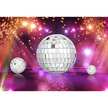 Newmemo 11pcs Disco Ball Cake Decorations for All Occasions