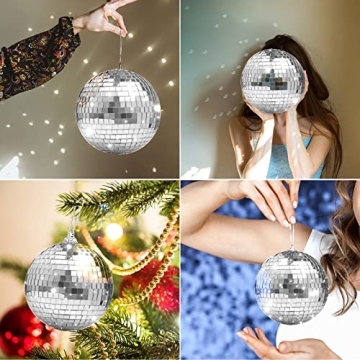 Newmemo 11pcs Disco Ball Cake Decorations for All Occasions