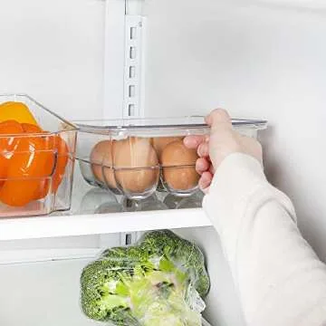 BPA Free Egg Holder with Lid - 12 Egg Storage Solution