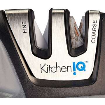 KitchenIQ Edge Grip Knife Sharpener Enhanced for Chefs