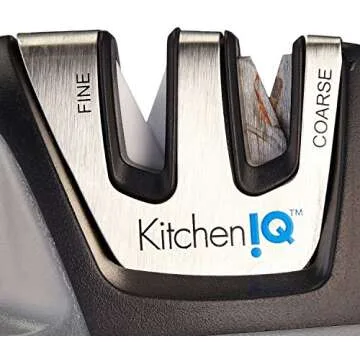 KitchenIQ Edge Grip Knife Sharpener Enhanced for Chefs