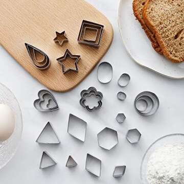 Beyond 280 Mini Tiny Cookie Cutters: 30 Stainless Steel Shapes