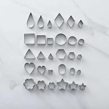Beyond 280 Mini Tiny Cookie Cutters: 30 Stainless Steel Shapes