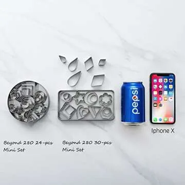 Beyond 280 Mini Tiny Cookie Cutters: 30 Stainless Steel Shapes