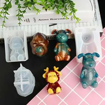 LET'S RESIN 7PCS Animal Resin Molds for DIY Crafting