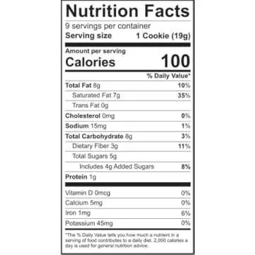 Emmy's Organics Coconut Cookies, Dark Cacao, 6 oz (Pack of 8) | Gluten-Free Organic Cookies, Vegan, Paleo-Friendly