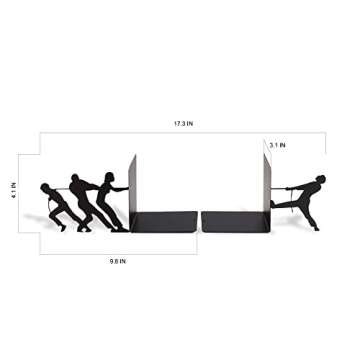GEGUTON Book Holder Organizer - Fun Steel Bookends
