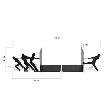 GEGUTON Book Holder Organizer - Fun Steel Bookends