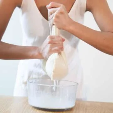 Pro Quality Organic Cotton Nut Milk Bag 2 Pack - 12"X12" XL Bags - Heavy Duty Reusable All Purpose Food Strainer - Food Grade BPA-Free