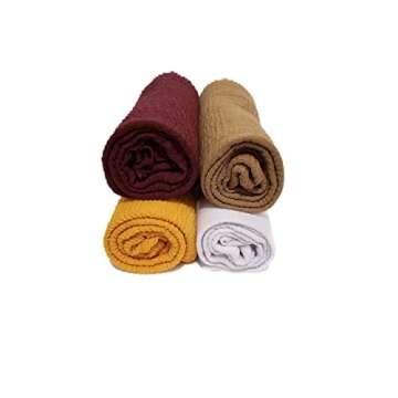 Jimzu Hijab Scarfs for Women Crinkle Cotton Scarf Lightweight Head wrap 4 PCs