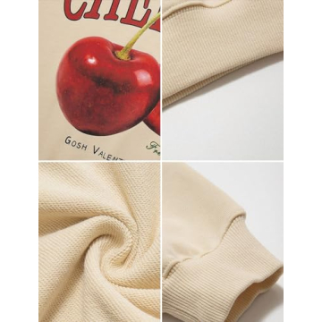 Aelfric Eden Cherries Printed Oversized Hoodie - Cozy Style