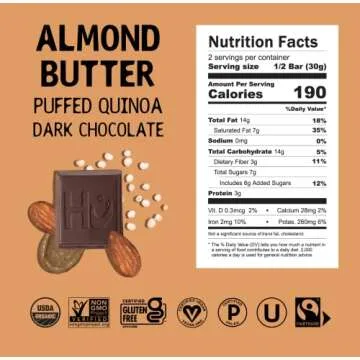 Hu Chocolate Bars | Almond Butter & Quinoa Delight