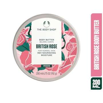 The Body Shop British Rose Body Butter – Nourishing & Moisturizing Skincare for Normal Skin – Ve...