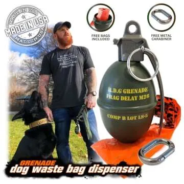 Bad Dog Gang Tactical Poop Bag Holder Dispenser Includes Carabiner Standard Issue