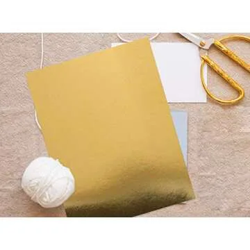 Gold Foil Mirror Card Stock for Crafting and Photography