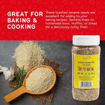 Shirakiku Roasted Sesame Seeds for Salad and Sushi Topping