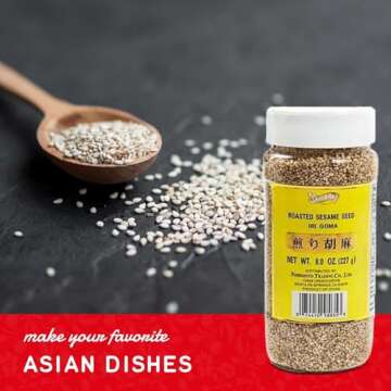 Shirakiku Roasted Sesame Seeds for Salad and Sushi Topping