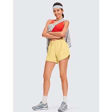 CRZ YOGA Women's Running Shorts - Quick Dry Athletic Wear