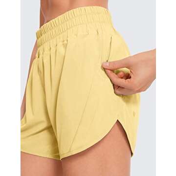 CRZ YOGA Women's Running Shorts - Quick Dry Athletic Wear