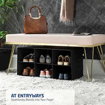 ZOBER Shoe Organizer, Compact Space Saver, Sturdy Cardboard, Ideally Sized, Easy Access