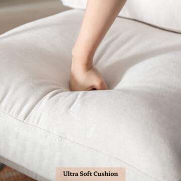 Mid Century Chenille Accent Chairs Set of 2 - Comfy & Stylish