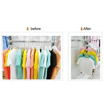 Kclongvs 60 Pcs Clothes Hanger Connector Hooks, Mini Cascading Hanger Hooks for Velvet Huggable Hangers, Wooden Hangers, Heavy Duty Space Saving for Closet (Clear)