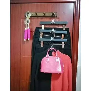 Kclongvs 60 Pcs Clothes Hanger Connector Hooks, Mini Cascading Hanger Hooks for Velvet Huggable Hangers, Wooden Hangers, Heavy Duty Space Saving for Closet (Clear)