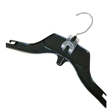 Kclongvs 60 Pcs Clothes Hanger Connector Hooks, Mini Cascading Hanger Hooks for Velvet Huggable Hangers, Wooden Hangers, Heavy Duty Space Saving for Closet (Clear)