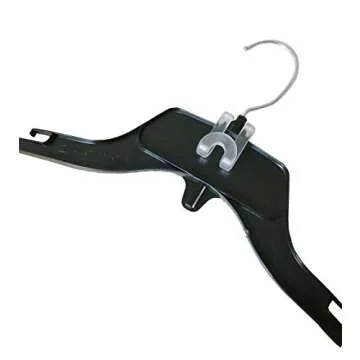 Kclongvs 60 Pcs Clothes Hanger Connector Hooks, Mini Cascading Hanger Hooks for Velvet Huggable Hangers, Wooden Hangers, Heavy Duty Space Saving for Closet (Clear)