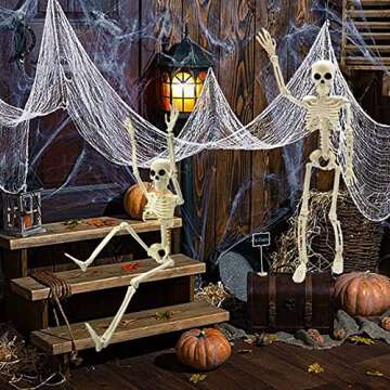 Realistic COYOAL 16" Halloween Skeleton Prop for Decor