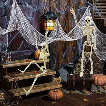 Realistic COYOAL 16" Halloween Skeleton Prop for Decor