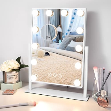 Stylish NUSVAN Vanity Makeup Mirror with Adjustable Lighting