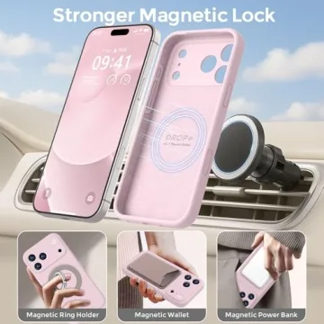 Ktele Magnetic Case for iPhone 17 Pro in Chalk Pink