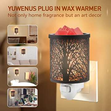 YUWENUS Elegant Wax Melt Warmer for Home and Gift