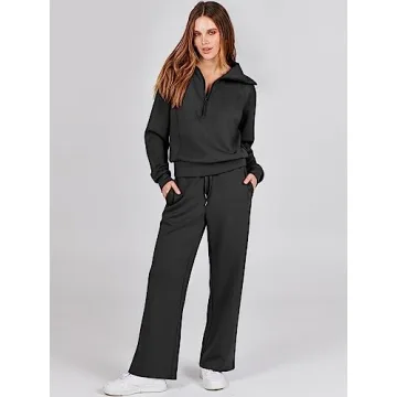 ANRABESS Women 2 Piece Sweatsuit Set - Chic Comfort