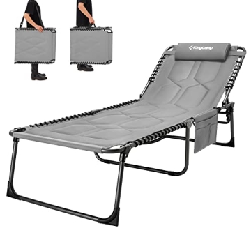 KingCamp Oversize Padded Folding Lounge Chair Comfort