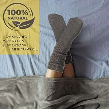 Maggie's Organic Wool Crew Socks - Washable Merino Wool - Warm and Cozy Winter Boot Socks