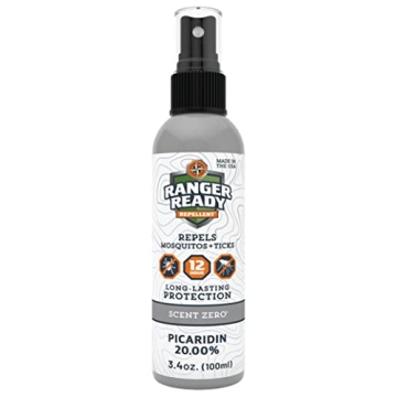 Ranger Ready Picaridin Insect Repellent Spray - Mosquito Repellent and Tick Spray, Scent Zero, Trave...