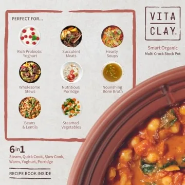 Vitaclay Smart Organic Clay Multi Stock Pot for Healthy Cooking