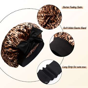 Silky Satin Hair Bonnet for Stylish Hair Care - Jumbo Size
