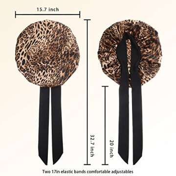 Silky Satin Hair Bonnet for Stylish Hair Care - Jumbo Size