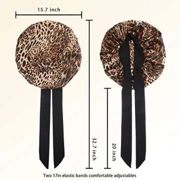 Silky Satin Hair Bonnet for Stylish Hair Care - Jumbo Size