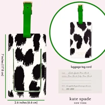 Kate Spade Luggage Tag for Women, Stylish Vegan Leather
