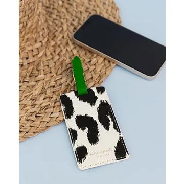 Kate Spade Luggage Tag for Women, Stylish Vegan Leather