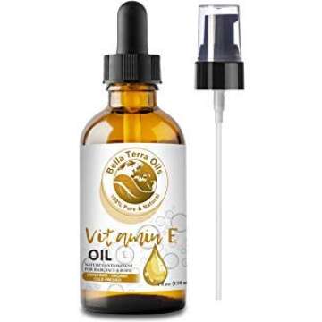 Bella Terra Oils - Organic Vitamin E Oil 4oz - Unveiling Organic Wheat Germ's Organic Vitamin Excell...