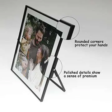 Elegant AhaGo Black Floating Frame - Perfect for Memories