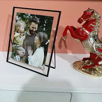 Elegant AhaGo Black Floating Frame - Perfect for Memories