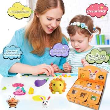 Air Dry Clay Kit for Kids, Creative Molding Clay Gift Kits with Tools, Super Light DIY Soft Clay Toy...