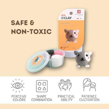 Air Dry Clay Kit for Kids, Creative Molding Clay Gift Kits with Tools, Super Light DIY Soft Clay Toys Gift Box Set, Birthday Toys Gifts for Age 5 6 7 8+ Years Old Girls Boys (Pet Paradise)